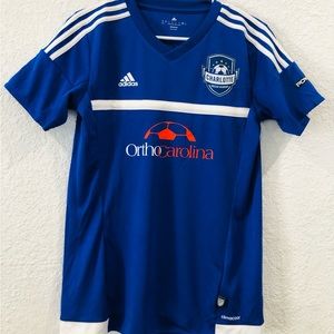 Adidas Climacool Soccer Jersey Woman Blue and White Polyester Size-S New